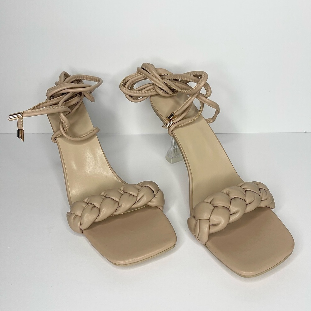 Strap Square-Toe High Heels - Picture 5 of 8